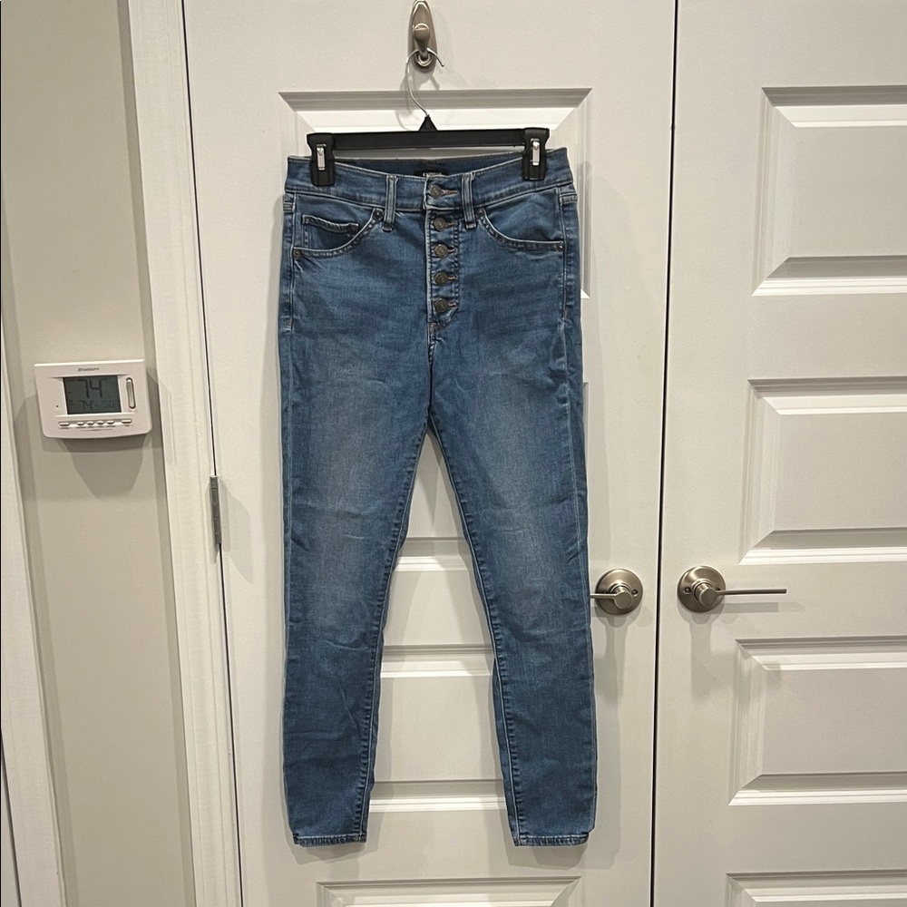 Express Women's Classic Blue Skinny Jeans